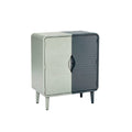 Modern Two-Tone Metal Storage Cabinet with Minimalist Design